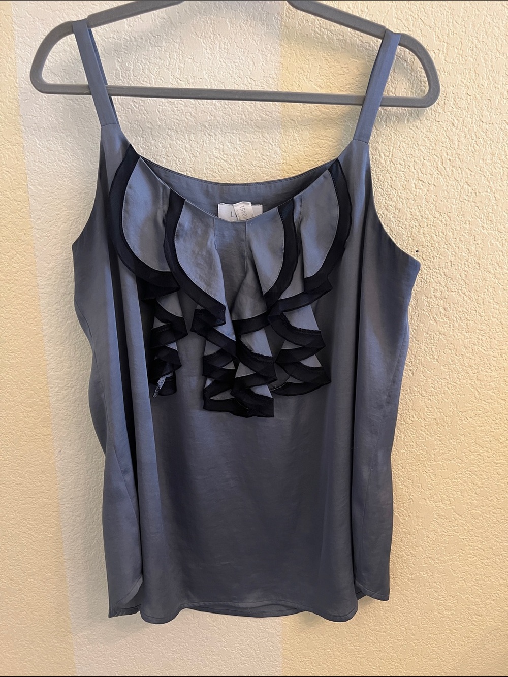 Sleeveless  Ruffle Front Women's Top